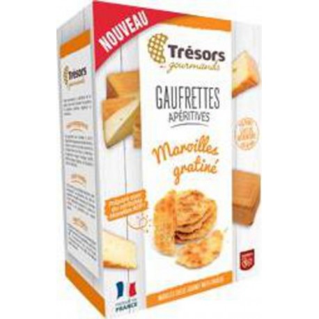 Tresors Gourmands Biscuits apéritifs gaufrettes au maroilles gratiné 60g