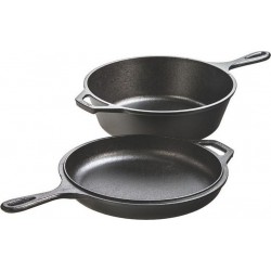 LODGE Sauteuse Combi sauteuse poele en fonte