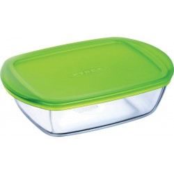 PYREX Plat au four Plat en verre couvercle plastique 2.6L