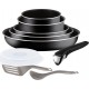 TEFAL Batterie de cuisine Ingenio Essential noir 10 pcs L2008902