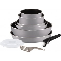 TEFAL Batterie de cuisine Ingenio Essential Gris 10p Non induc