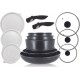 MENASTYL Batterie de cuisine 14 pieces tous feux dont induction