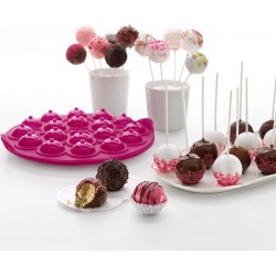 LEKUE Moule à cake Moule cake pop magenta