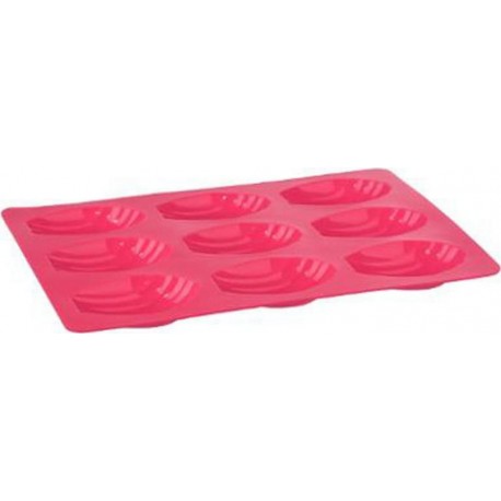 Moule 9 Madeleines Silicone Bake 30cm Rose