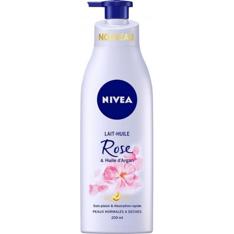 NIVEA BODY LAIT HUILE Rose & Huile d’Argan 200ml