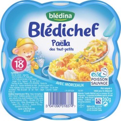 Blédina Blédichef Paëlla des Tout-Petits (dès 18 mois) l’assiette de 260g (lot de 8)