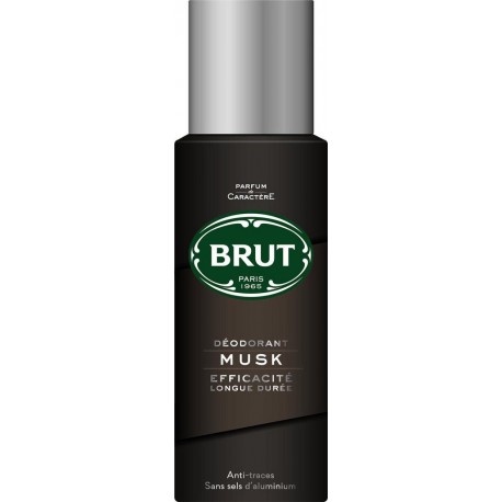 Brut Déodorant Musk Efficacité Longue Durée 200ml (lot de 4)