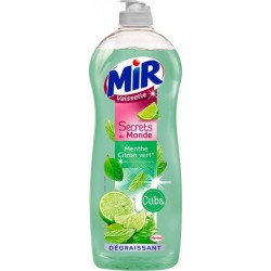 Mir Vaisselle Secret du Monde Menthe et Citron Vert Dégraissant Cuba 750ml (lot de 10)