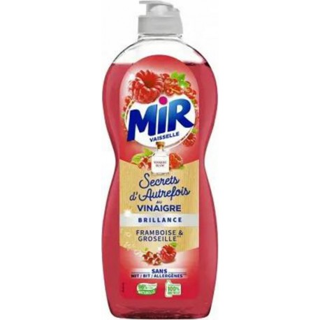 Mir Vaisselle Secret de Vinaigre Framboise et Groseille Dégraissant 675ml (lot de 3)