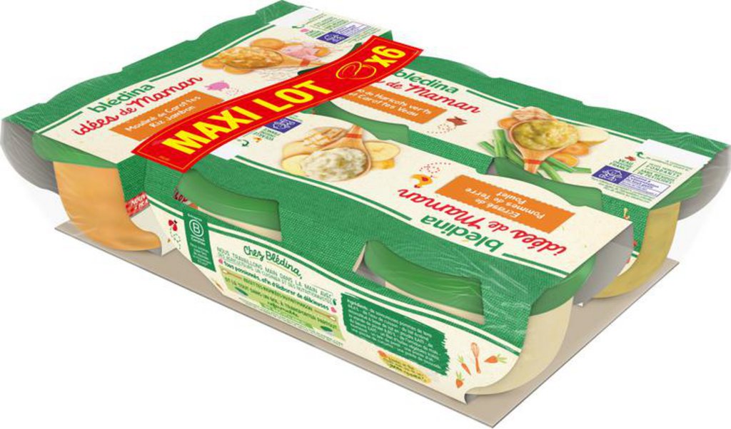 Blédina Bols de légumes et viandes dès 8 mois Carotte Riz Jambon 200g MAXI  LOT x6 