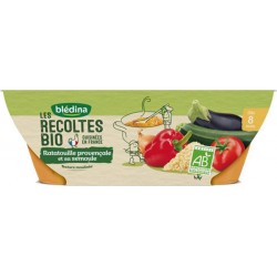 Blédina Les Récoltes Bio Ratatouille Provençale et sa Semoule (dès 8 mois) par 2 bols de 200g (lot de 4)