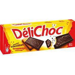 Délichoc Biscuits croustillants Chocolat Noir 150g (lot de 3)