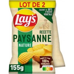 Lay's Chips recette paysanne nature 2x155g