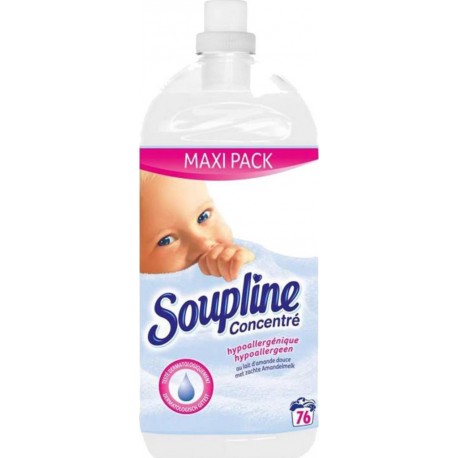 Soupline Concentré Hypoallergénique au Lait d’Amande Douce Maxi Pack 1,9L (lot de 2)