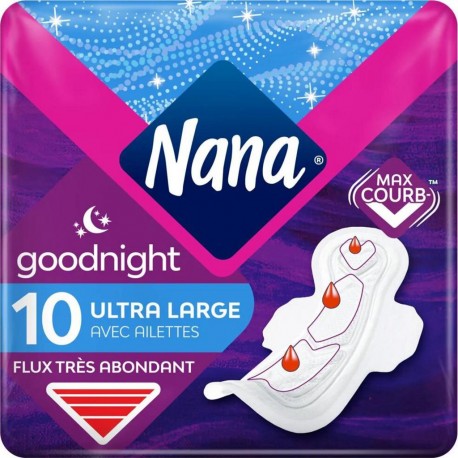 Nana Serviettes hygiéniques Ultra Spécial Nuit x10 10 unités