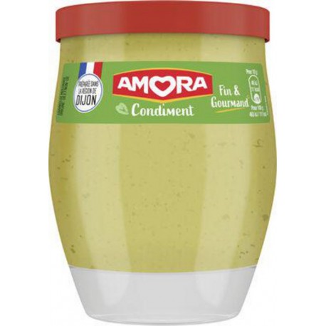 Amora moutarde condiment verre de table 240g