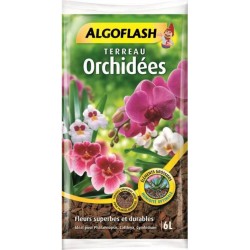 Algoflash Terreau Orchidées Fleurs Superbes et Durables 6L (lot de 3 soit 18L)