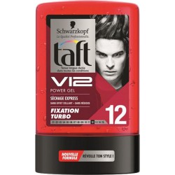 Schwarzkopf Taft V12 Fixation Turbo 12 Power Gel 300ml (lot de 3)