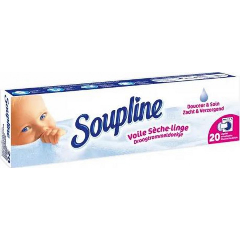 Soupline Voile Sèche-Linge Douceur & Soin x20 64g - DISCOUNT