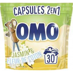 Omo Capsules de lessive 2en1 Lilas blanc 723g