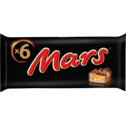 MARS Barres chocolatées fourrées au Caramel 6x45g 270g (lot de 2 soit 12 barres)