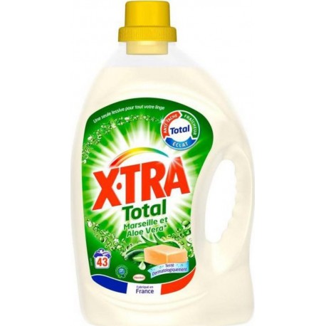 Xtra Total Lessive Marseille et Aloe Vera x43 3L (lot de 2)