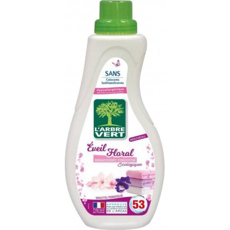 L'Arbre Vert L’Arbre Vert Éveil Floral Adoucissant Concentré Écologique à la Violette et Magnolia 800ml (lot de 4)