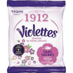 VERQUIN 1912 BONBONS VIOLETTES Stevia sans sucres 100g