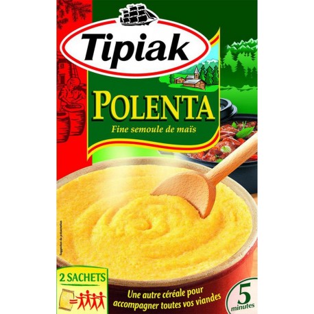 Tipiak Polenta Fine Semoule de Maïs par 2 Sachets 500g (lot de 4)