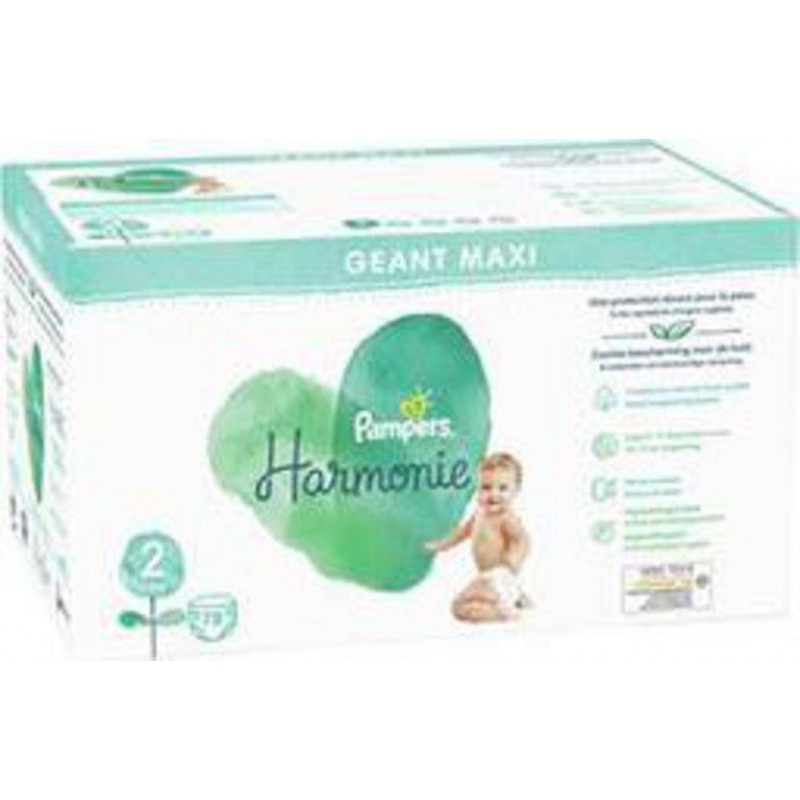 Pampers Couches Harmonie Taille 2 : 4-8Kg x78 