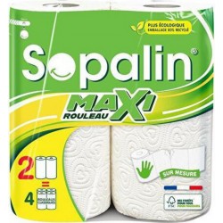 Sopalin Essuie-tout Sur Mesure Blanc 2 maxi rouleaux