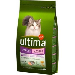 Ultima croquettes pour chat stérilisé sensible à la Truite 3Kg