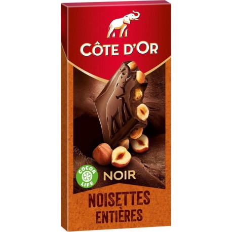 Côte d'Or Côte d’Or Noir Noisettes Entières 180g (lot de 2)