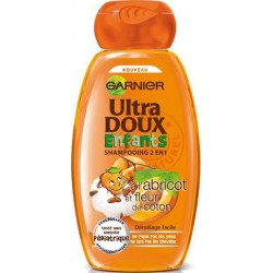 Garnier Ultra Doux Enfants Shampooing 2 en 1 à l’Abricot et Fleur de Coton 250ml (lot de 4)