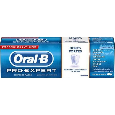 Oral-B Dentifrice Pro-Expert Dents Fortes Menthe Vivifiante 75ml (lot de 3)