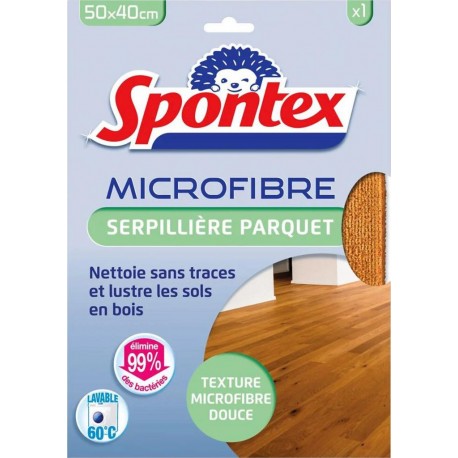 SPONTEX Serpillière parquet MICROFIBRE PARQUET 50x40cm