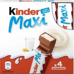 Kinder Barres maxi chocolat au lait x4 84g