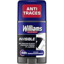 WILLIAMS Invisible déodorant stick homme antibactérien protection 48h 75ml