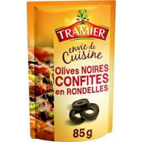 TRAMIER olives noires confites en rondelles aux arômes naturels 85g