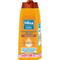 Mixa Shampooing démêlant Bébé Karité 2x250ml 2 flacons 250ml - 500ml