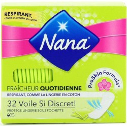 Nana Protège-Lingeries Fraîcheur Quotidienne Voile Si Discret x32 (lot de 8)