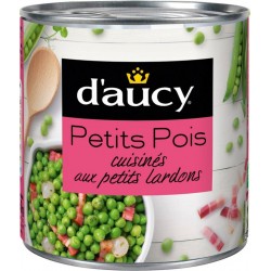 D'aucy Petits Pois cuisinés aux petits lardons 300g