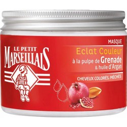 Le Petit Marseillais Masque Éclat Couleur à la Pulpe de Grenade & Huile d’Argan 300ml (lot de 3)