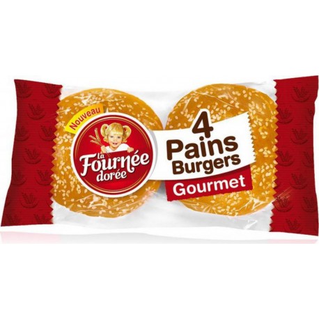 La Fournée Dorée 4 Pains Burger Gourmet 300g (lot de 4)