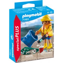 PLAYMOBIL SPECIAL PLUS BENEVOLE RAMASSAGE DECHET 71163