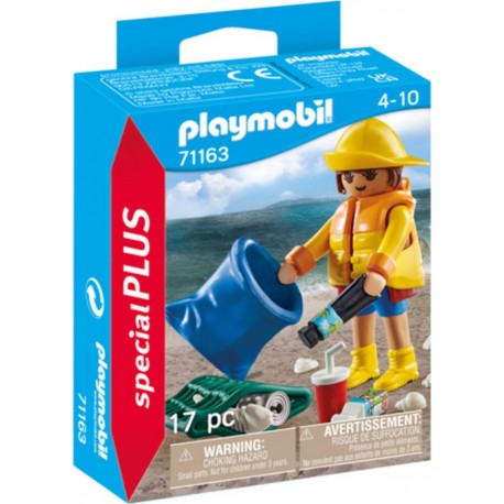 PLAYMOBIL SPECIAL PLUS BENEVOLE RAMASSAGE DECHET 71163