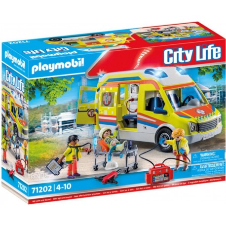 PLAYMOBIL CITY LIFE AMBULANCE EFFETS LUMINEUX 71202