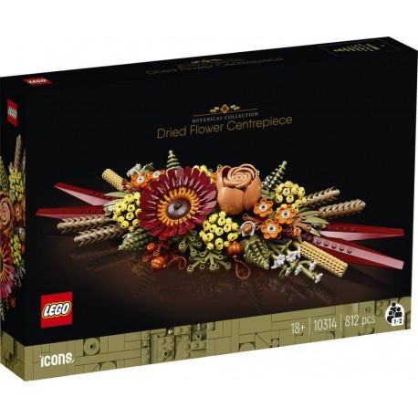 LEGO® ICONS 10314 LE CENTRE DE TABLE FLEURS SECHEES