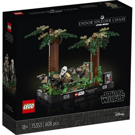 LEGO® STAR WARS 75353 DIORAMA DE LA COURSE POURSUITE EN SPEEDER SUR ENDOR™