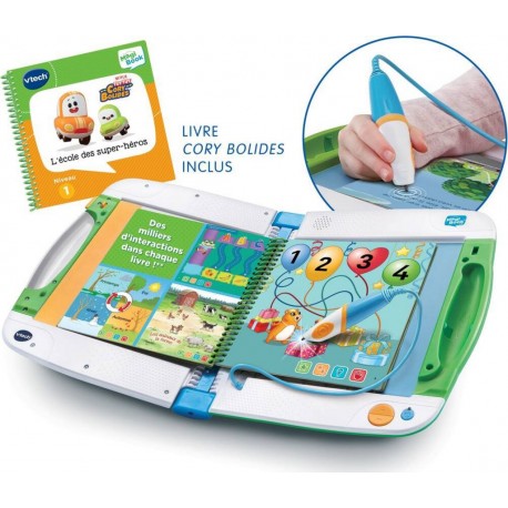 VTECH LIVRE MAGIBOOK V2 STARTER PACK VERT + LIVRE CORY BOLIDES VERT